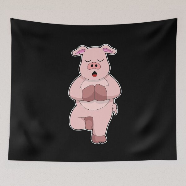 Item preview, Pig at Yoga on a Leg designed and sold by Snabdesign84.