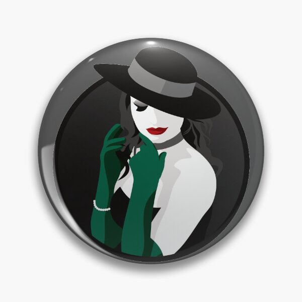 Item preview, Burlesque Girls | Suzette - Green & Grey designed and sold by ladyfacecreates.