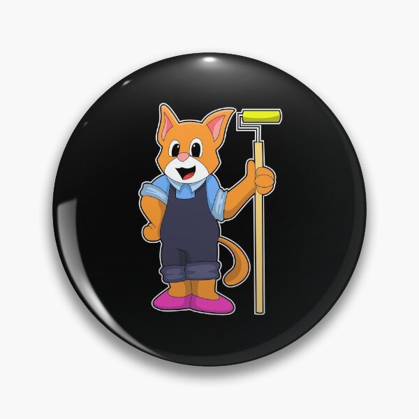 Item preview, Cat at Wallpapering with Pressure roller designed and sold by Snabdesign84.