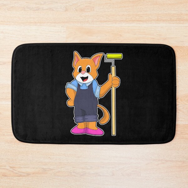Item preview, Cat at Wallpapering with Pressure roller designed and sold by Snabdesign84.