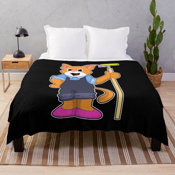 Item preview, Cat at Wallpapering with Pressure roller designed and sold by Snabdesign84.