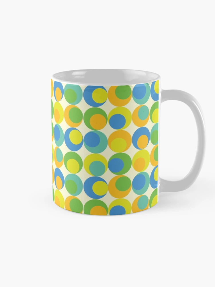 Thumbnail 3 of 6, Coffee Mug, Colorful retro pattern designed and sold by Rionda.