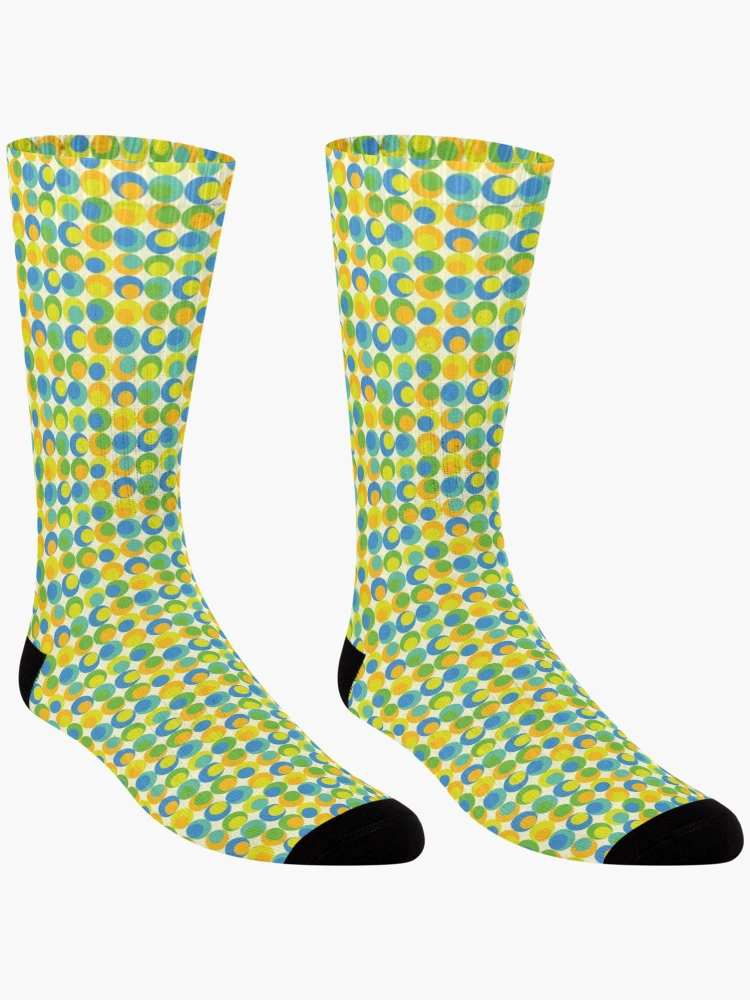Thumbnail 3 of 5, Socks, Colorful retro pattern designed and sold by Rionda.