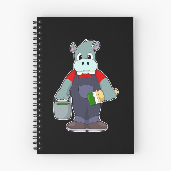 Item preview, Hippo Painter Paintbrush Painting designed and sold by Snabdesign84.