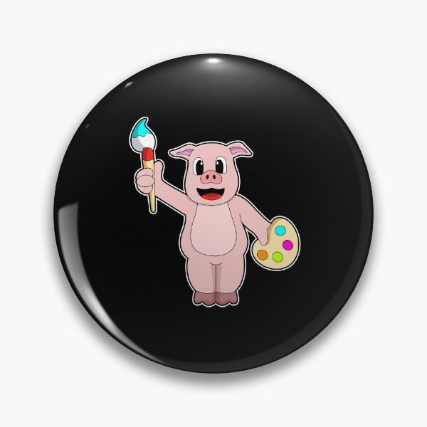 Item preview, Pig at Painting with Brush & Colour designed and sold by Snabdesign84.