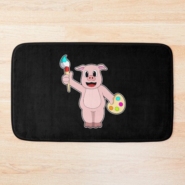 Item preview, Pig at Painting with Brush & Colour designed and sold by Snabdesign84.