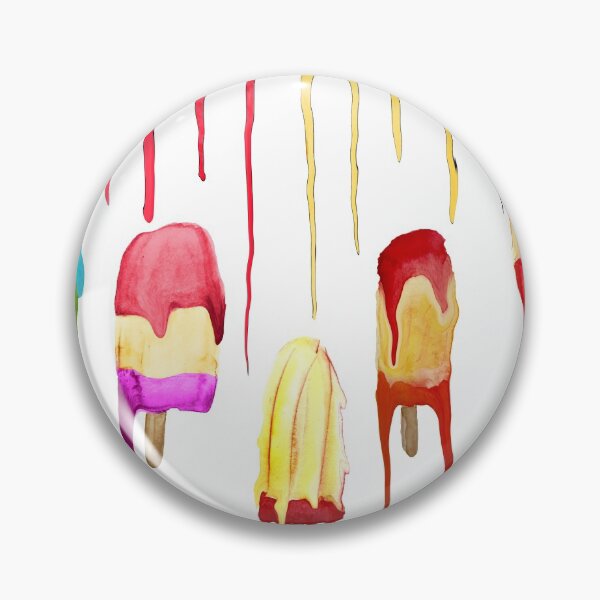 Item preview, watercolor dripping ice creams' letters designed and sold by skiair.