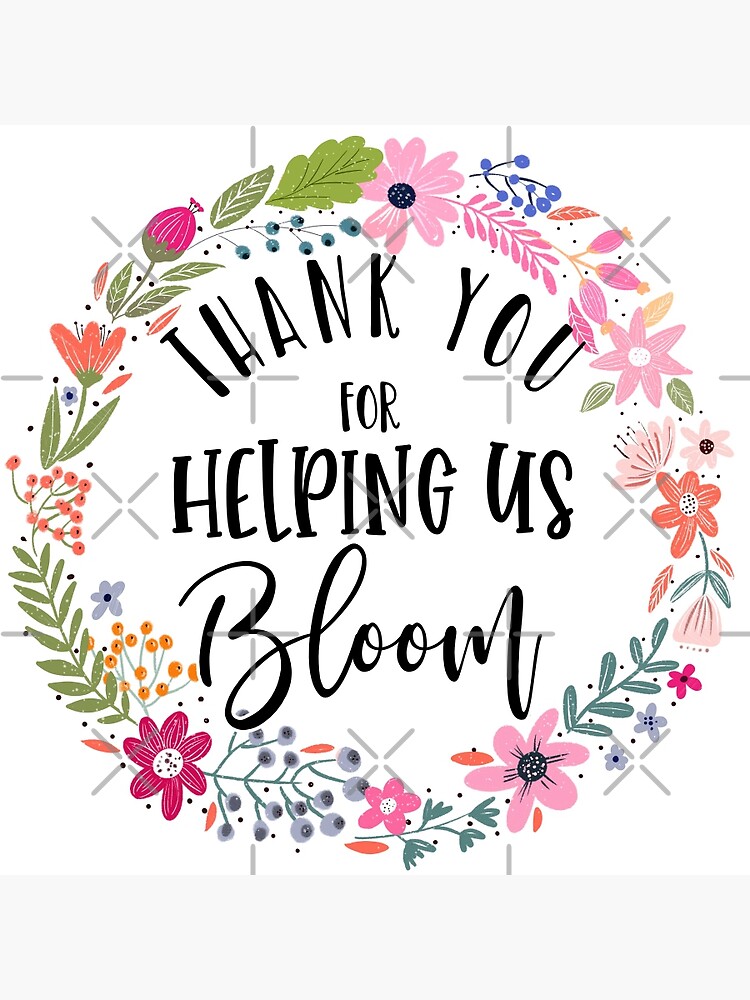 Thank You For Helping Us Bloom - Personalized Birth Flower Mom