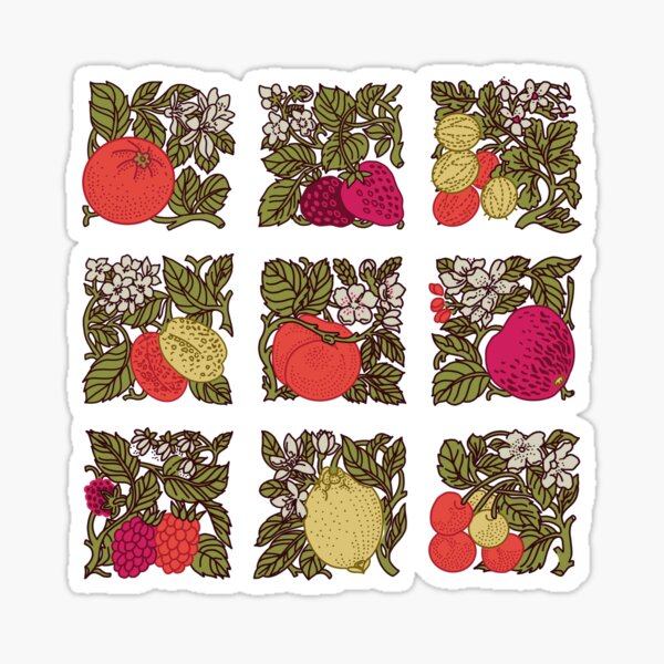 Kitsch vintage fruit print Sticker