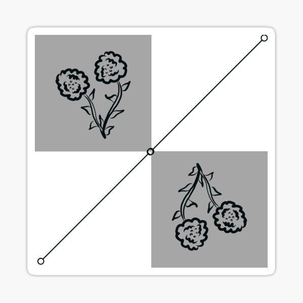 Square Roses Sticker