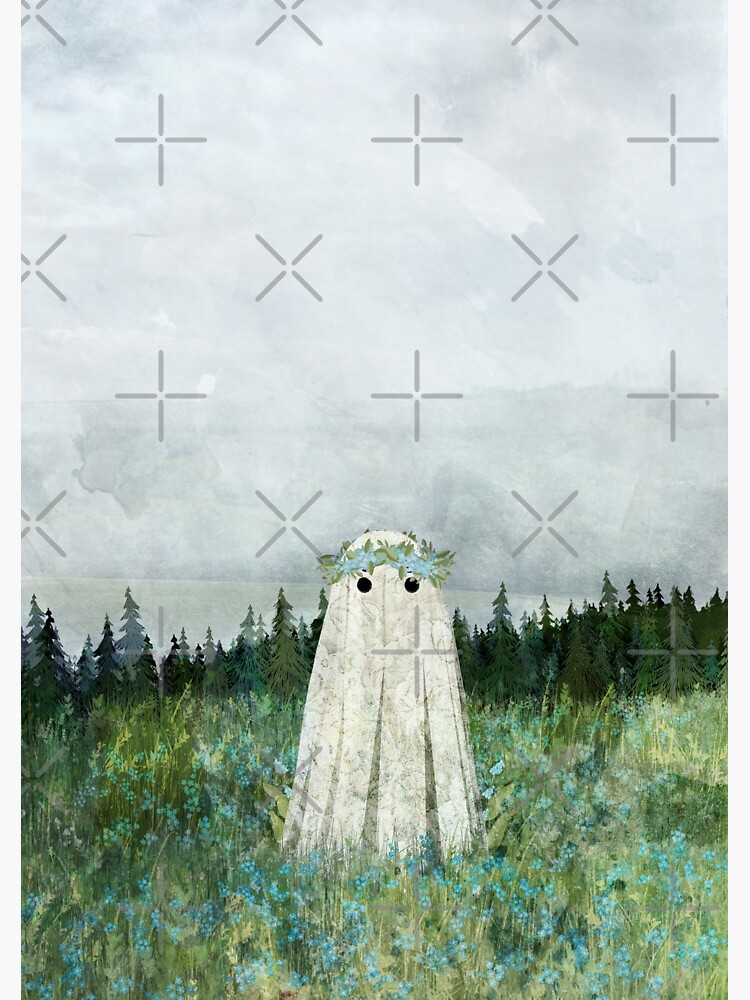 Thumbnail 3 of 3, Sticker, Forget me not meadow designed and sold by katherineblower.