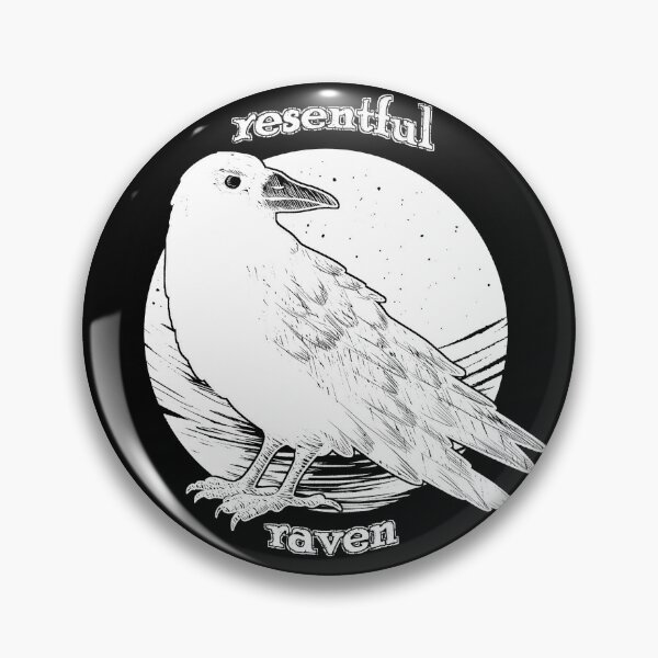 Item preview, Resenful Raven White Print Version designed and sold by Sara-T.