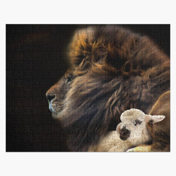 and the lion shall lie down with the lamb Jigsaw Puzzle