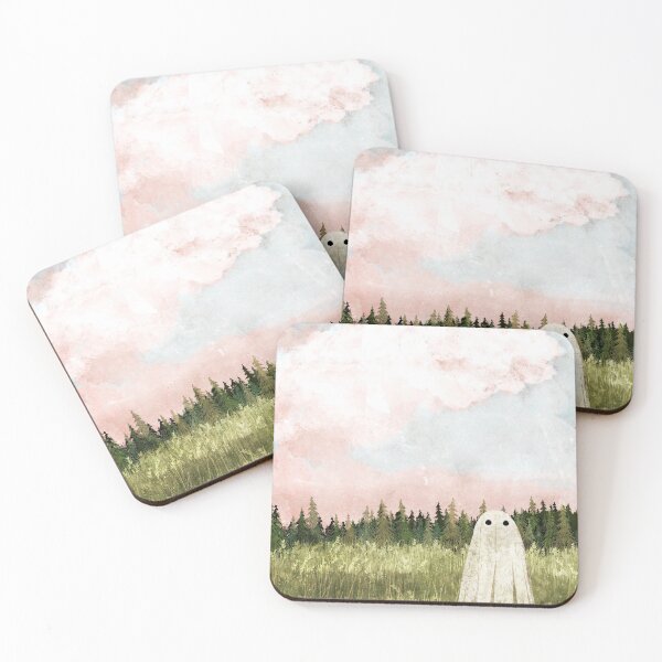 Cotton candy skies Coasters (Set of 4)