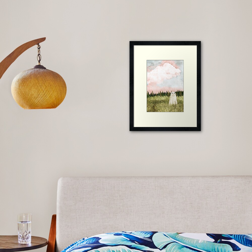 Cotton candy skies Framed Art Print