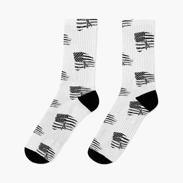 Item preview, Grey Awareness Ribbon Torn American Flag Gift designed and sold by fungear.