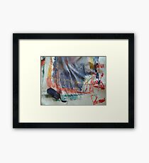Purple screen print mess Framed Print