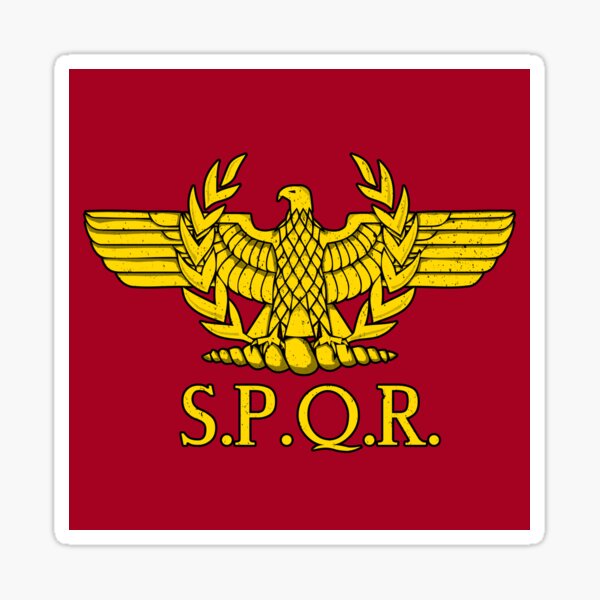 Autocollant sticker voiture drapeau spqr légion romaine rome blason empire 