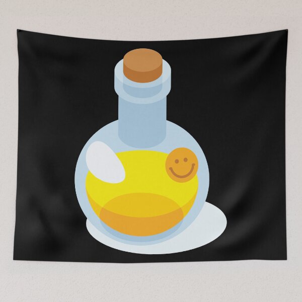 Item preview, Happiness potion witch bottle designed and sold by ItsMemeMachine.