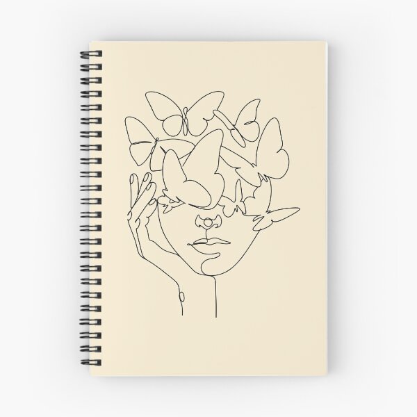 Item preview, Butterfly Line art Woman designed and sold by OneLinePrint.