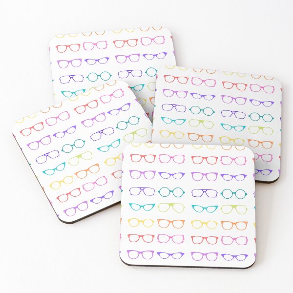 Item preview, Colorful glasses illustrated pattern designed and sold by TumblesMumbles.
