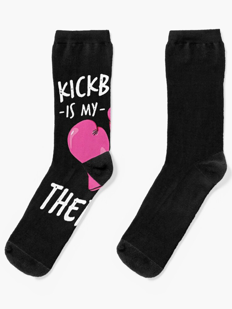 Kickboxing Is My Therapy Socks for Sale by TeklaSobczak