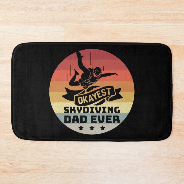 Item preview, Okayest skydiving dad ever, skydiving, free fall, nothing compares, the sky is my playground, retro distressed sunset designed and sold by Orianah.