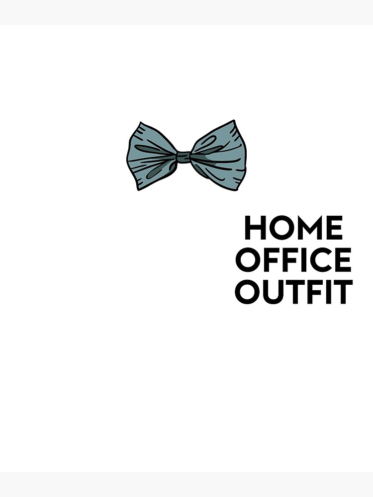 "Funny Home Office Outfit Costume Black Bow Tie" Poster by Salvadax