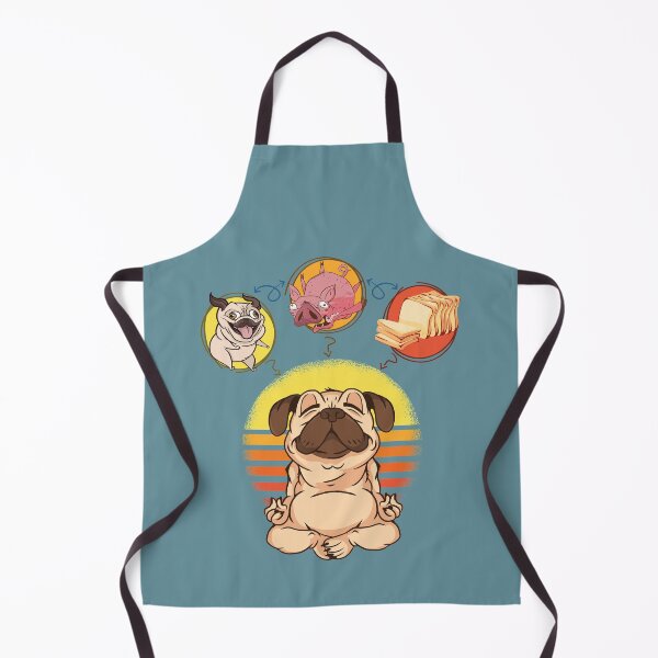 Item preview, Funny Yoga Pug, Dog Pig Loaf of Bread, Artificial Intelligence malfunction, AI image recognition cartoon meme designed and sold by Ransyn Art.
