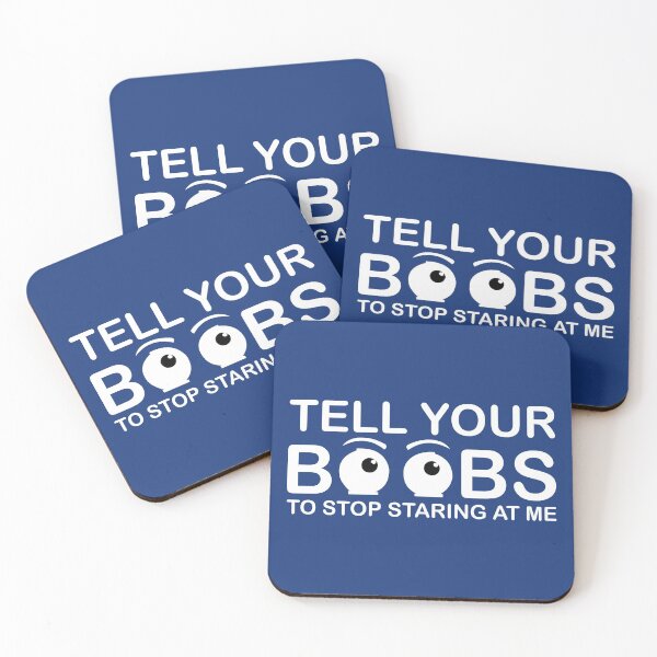 Item preview, Tell Your Boobs Funny Vector Quote Typography Art designed and sold by Cre8iveSkill.