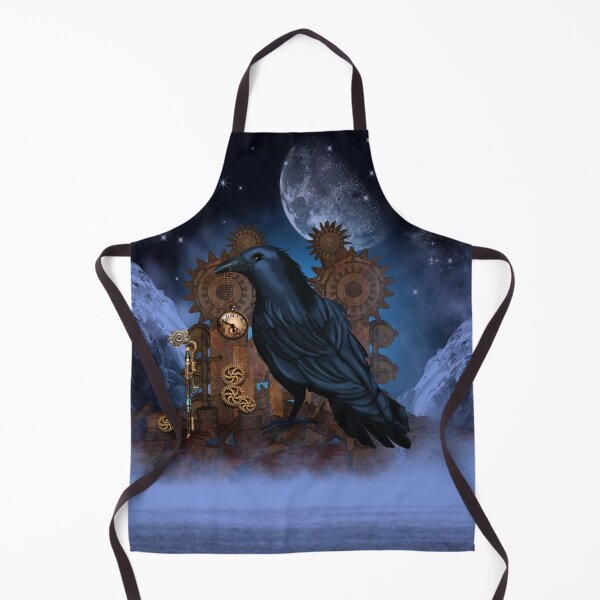 Item preview, Steampunk cute crow with clock and gears designed and sold by nicky2342.