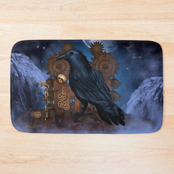 Item preview, Steampunk cute crow with clock and gears designed and sold by nicky2342.