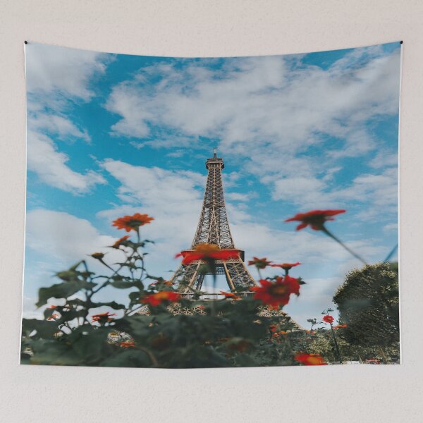 Item preview, Eiffel Tower behind flowers France designed and sold by BestDesign87.