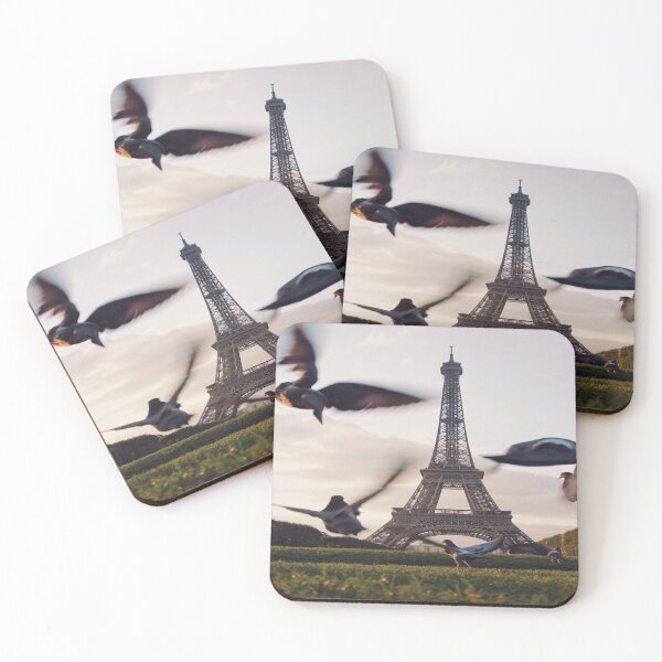 Item preview, Eiffel Tower behind pigeons Paris France designed and sold by BestDesign87.