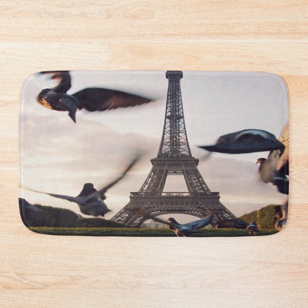 Item preview, Eiffel Tower behind pigeons Paris France designed and sold by BestDesign87.