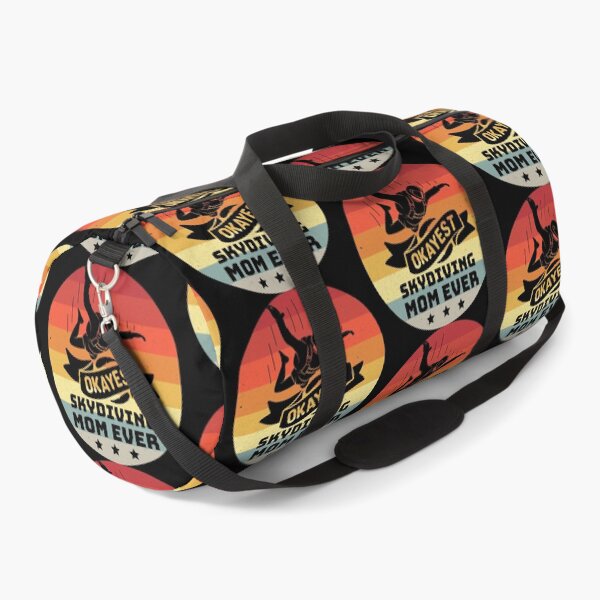 Item preview, Okayest skydiving mom ever, skydiving, free fall, nothing compares, the sky is my playground, retro distressed sunset designed and sold by Orianah.