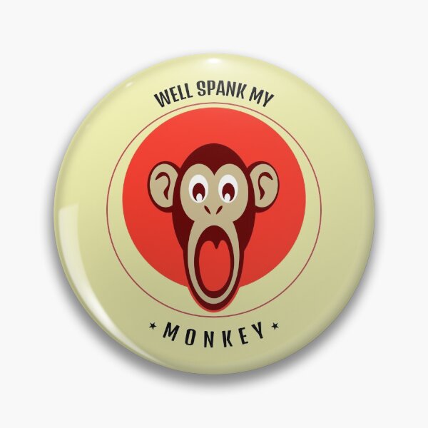 Item preview, Well Spank My Monkey !! Shocked monkey face design designed and sold by LeftFieldFunny.