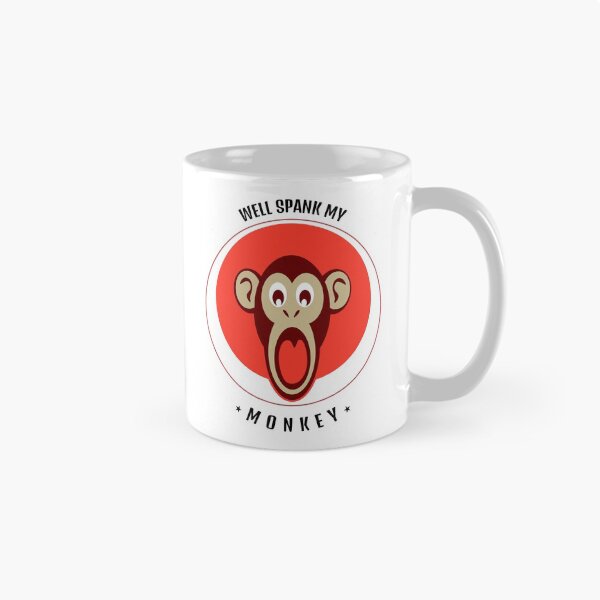 Item preview, Well Spank My Monkey !! Shocked monkey face design designed and sold by LeftFieldFunny.