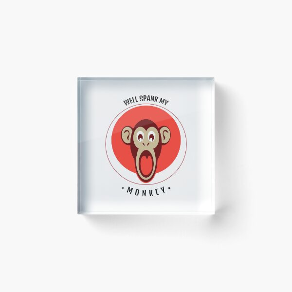 Item preview, Well Spank My Monkey !! Shocked monkey face design designed and sold by LeftFieldFunny.