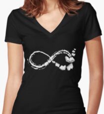 LOVE BOOKS Women's Fitted V-Neck T-Shirt
