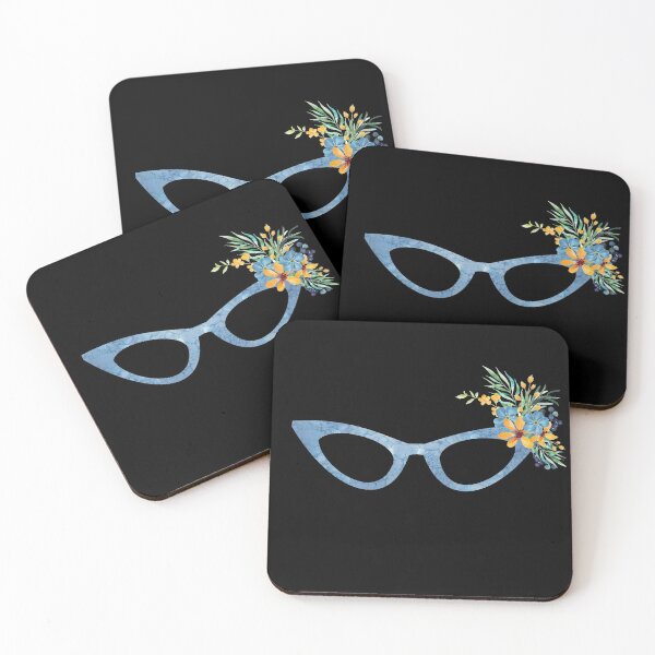 Item preview, Blue Cat Eye Glasses With A Floral Bouquet designed and sold by Primroaddesigns.