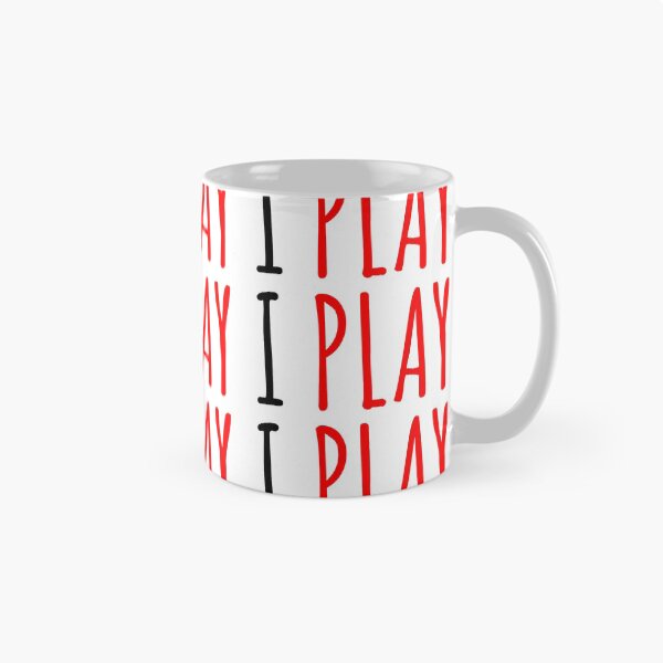 Item preview, I play | Red and Black Typigraphy designed and sold by rsty11.