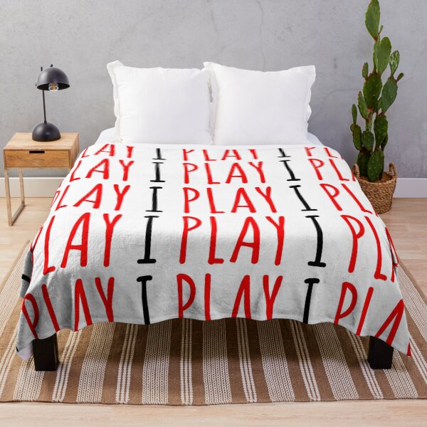 Item preview, I play | Red and Black Typigraphy designed and sold by rsty11.