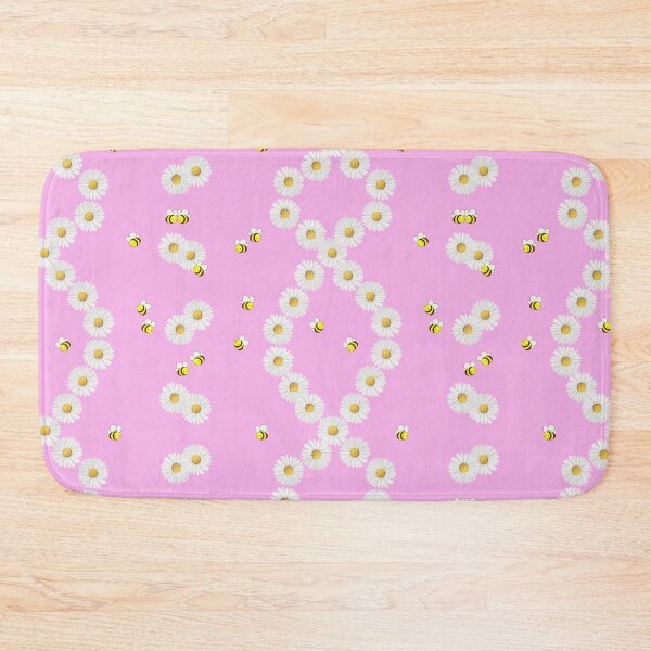 Item preview, Bees Love Daisy pink pattern designed and sold by eyoginminimal.