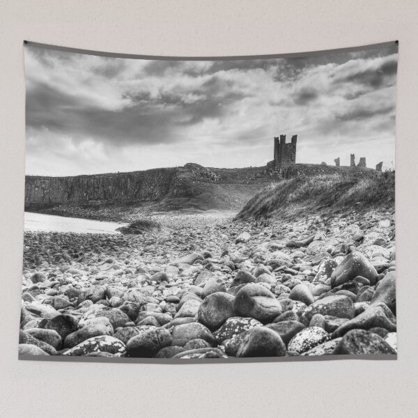 Item preview, Dunstanburgh Castle Northumberland Black And White designed and sold by Paul Thompson Photography.
