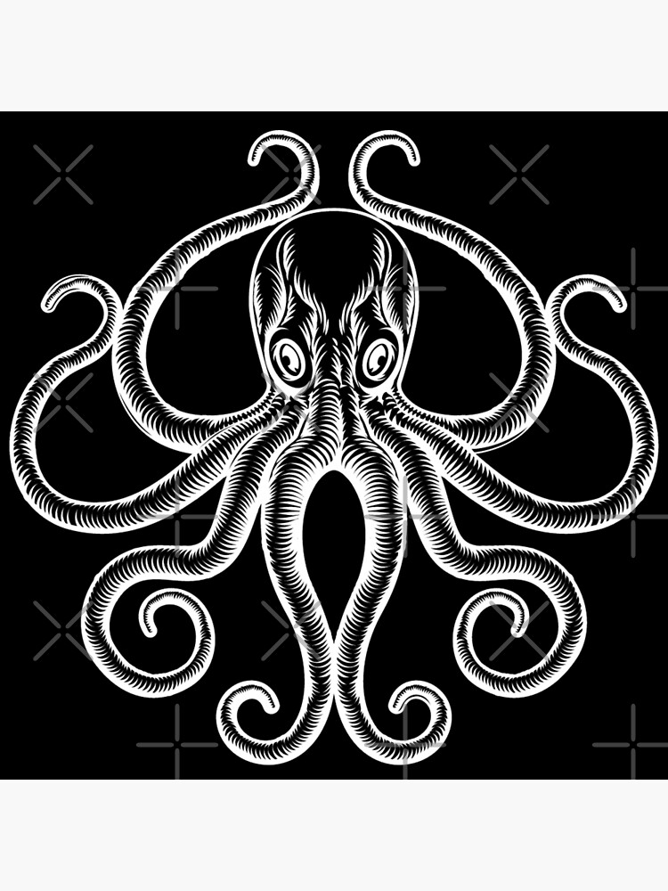 Angry Octopus Poster By Treasure Crafts Redbubble 6830