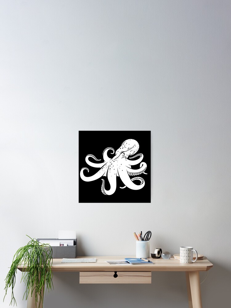 Thumbnail 2 of 3, Poster, Angry Octopus designed and sold by treasure-crafts.