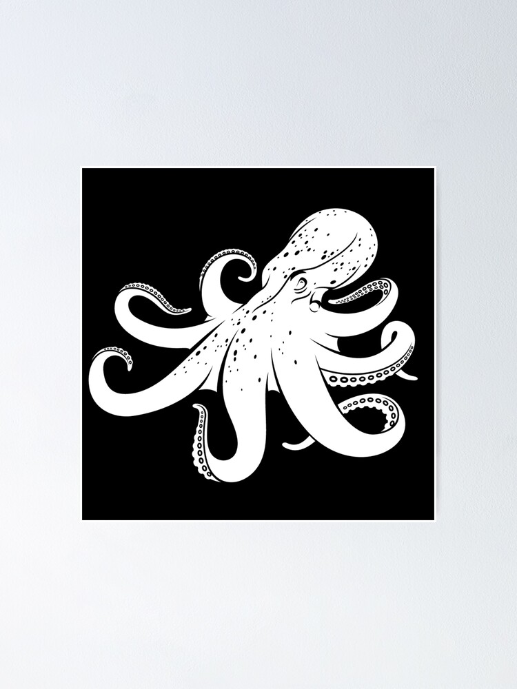 Thumbnail 1 of 3, Poster, Angry Octopus designed and sold by treasure-crafts.