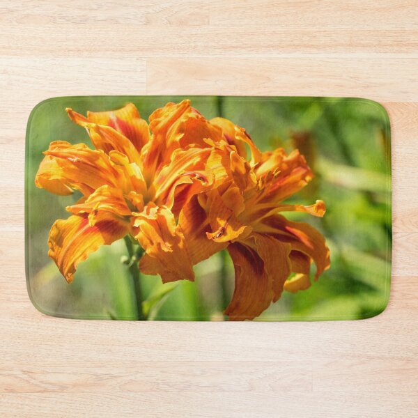 Item preview, Happy Orange Ruffles - Boldly Colored Daylilies Duo Abloom designed and sold by Georgia Mizuleva.