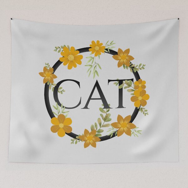 Item preview, Cat Floral Print designed and sold by Styler Design.